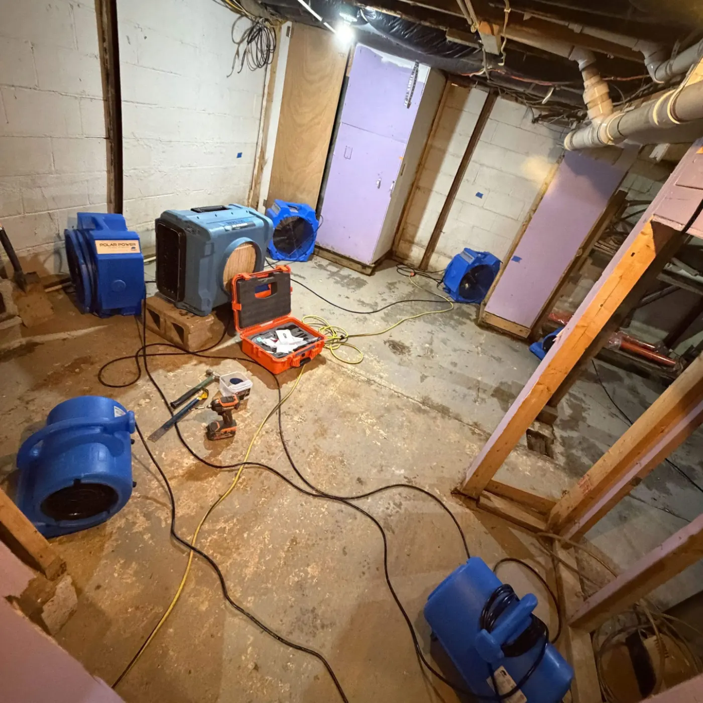 IICRC certified drying setup in Parke County, IN