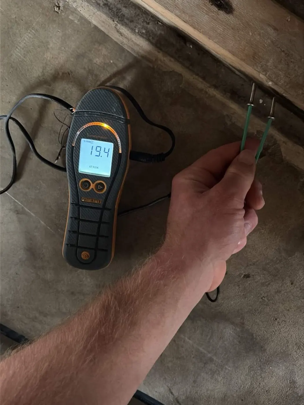 Documented moisture readings in Parke County, IN